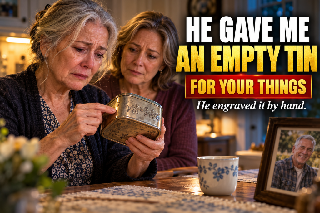 Gary Showed Love By Fixing Things, A Leaky Faucet, A Squeaky Step, A Rattling Door, So When He Handed Me An Empty Candy Tin On Valentine's Day And Said For Your Things, I Did Not Understand, Until My Sister Found The Words He Had Carved Into The Bottom Of That Tin After He Was Gone