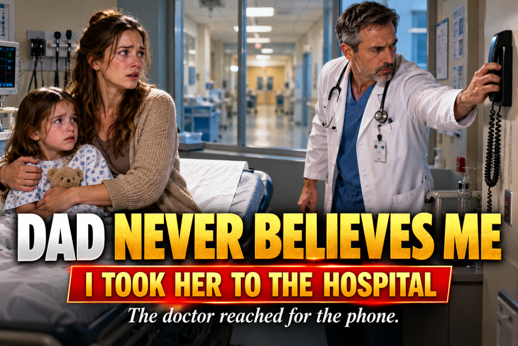 My Fifteen-Year-Old Daughter Looked Straight at Me and Said She Quit Telling Her Dad Because He Never Believes Her, and the Next Afternoon I Signed Her Out of School Without Telling My Husband, Drove to the Hospital, and Watched the Doctor Reach for the Wall Phone and That Decision Saved Her Life