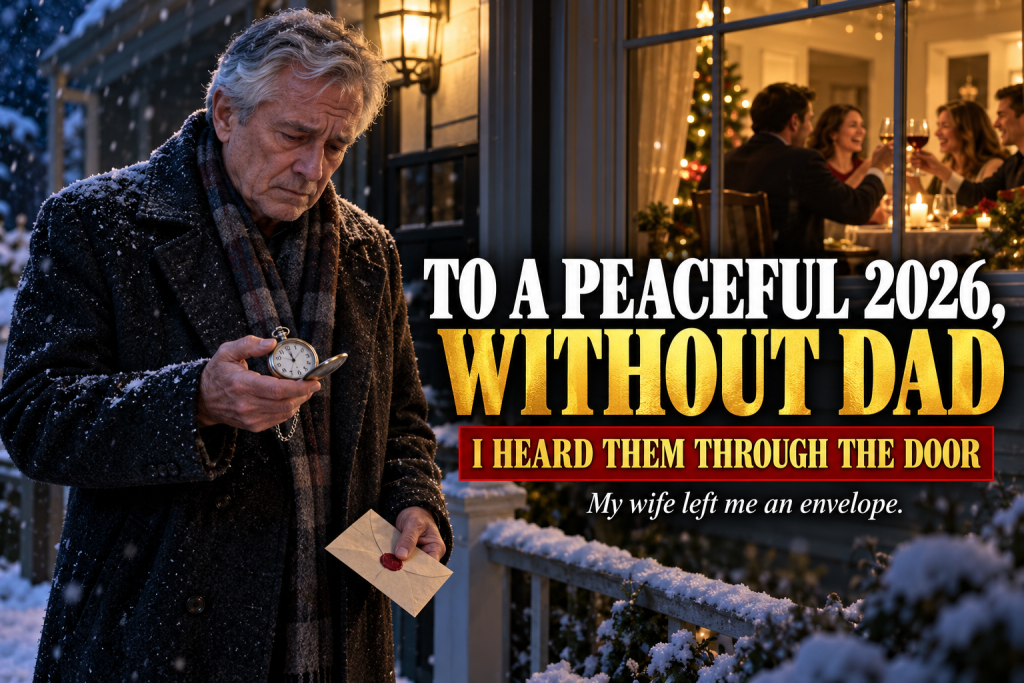 I Arrived at My Son's House Three Minutes Before Midnight, Carrying the Silver Watch My Late Wife Had Given Me, Ready to Surprise Him, Until I Heard His Toast to a Peaceful 2026 Without Dad, and the Envelope My Wife Left Behind Changed Everything for Our Broken Family That Cold New Year's Night in Ohio, and Why I Chose Mercy