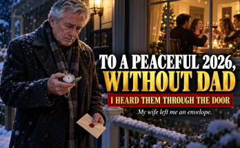 I Arrived at My Son's House Three Minutes Before Midnight, Carrying the Silver Watch My Late Wife Had Given Me, Ready to Surprise Him, Until I Heard His Toast to a Peaceful 2026 Without Dad, and the Envelope My Wife Left Behind Changed Everything for Our Broken Family That Cold New Year's Night in Ohio, and Why I Chose Mercy