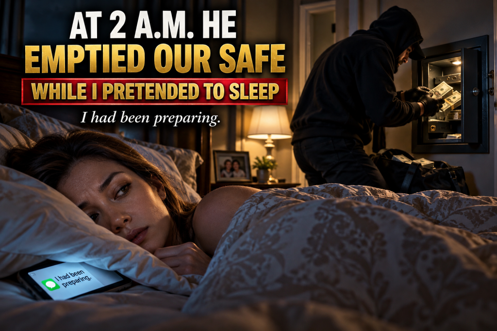 At Two in the Morning, My Husband Daniel Crept Through Our Bedroom and Emptied Our Safe While I Pretended to Sleep, Taking Cash, Jewelry, Passports, and a Small Black Folder, and as He Kissed My Forehead and Whispered Poor Audrey You Never Saw This Coming, I Waited for the Door to Click Shut and Reached Under the Mattress for a Message That Was Already Waiting
