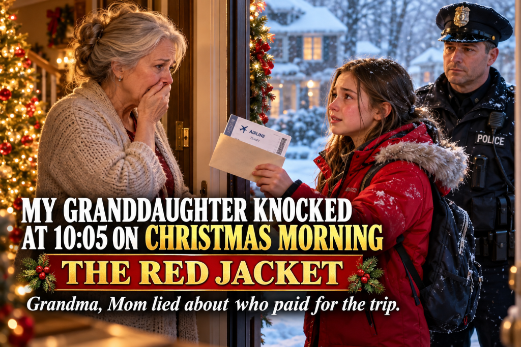 My Daughter Told Me She Couldn't Afford To Bring The Kids Home For Christmas So I Sent Her Twelve Hundred Dollars For Airfare, But A Week Later She Posted Ski Resort Photos, And On Christmas Morning At 10:05 My Thirteen-Year-Old Granddaughter Knocked At My Door In The Same Red Jacket Beside A Police Officer, Holding An Airline Envelope, And Whispered That Mom Had Lied