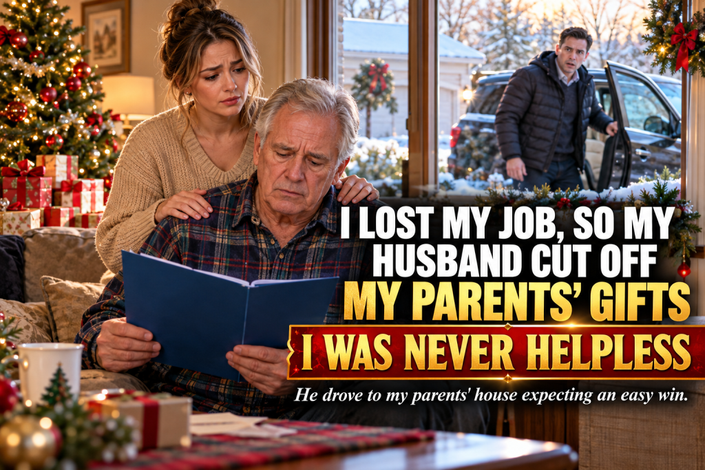 The Day I Lost My Job After Eight Years In Corporate Compliance My Husband Cut Off My Parents' Christmas Gifts Because Money Was Tight, But Two Hours Later I Found A Two Thousand Three Hundred Dollar Charge On Our Joint Card, And On January Second He Slammed The Brakes In My Parents' Driveway Because My Father Was Holding A Folder