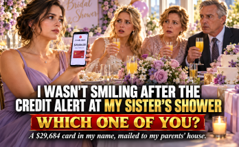 At My Sister Brooke's Bridal Shower In Indianapolis She Joked That Some Sisters Help Pay For The Wedding While Mine Brought A Candle, Then My Phone Buzzed With A Credit Alert About A New $29,684 Card Opened Three Months Earlier That I Never Applied For, And The Mailing Address Was My Parents' House