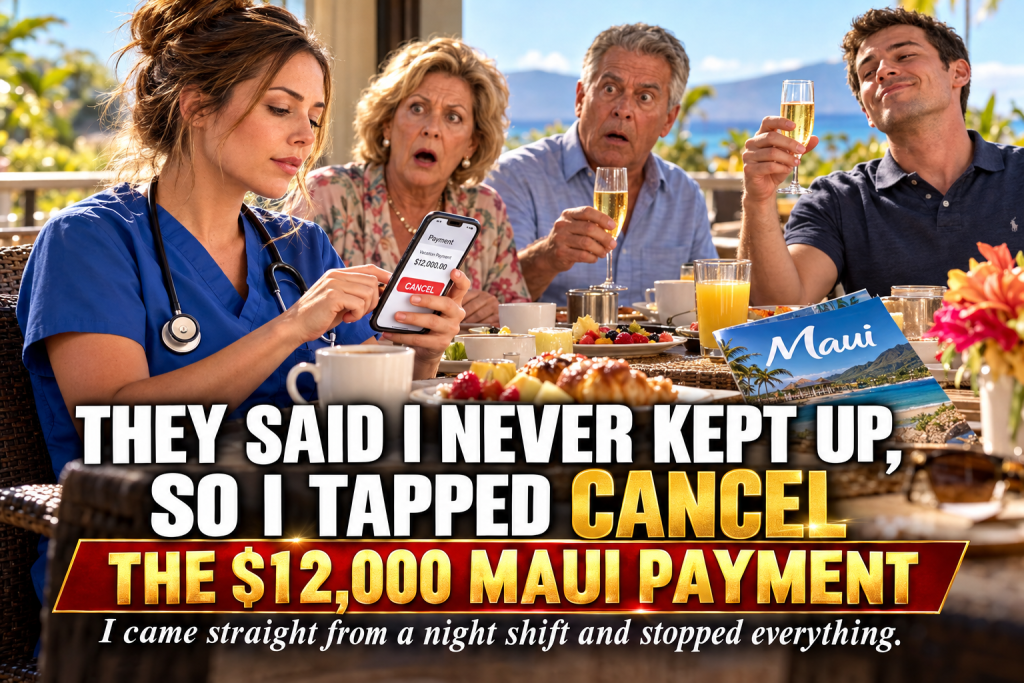 Over Brunch My Parents Asked What It Was Like Being The Daughter Who Never Really Kept Up, So I Pulled Up My Banking App, Stopped Their $12,000 Maui Payment, Watched Everyone At The Table Forget How To Breathe, Then Asked How It Feels Reworking Their Vacation Budget And Then Finally Told Them The Whole Truth