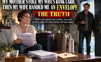 Son, I Took That Idiot Wife Of Yours' Card, And It Bounced! There Was No Money On It! My Mother Screamed Over The Phone, Furious That Her Shopping Spree Had Been Declined, So I Drove Home Angry, But My Wife Elena Sat Calmly Beside Two Suitcases With Divorce Papers, A Sealed Envelope And Bank Statements, And What She Told Me About My Own Name Changed My Life
