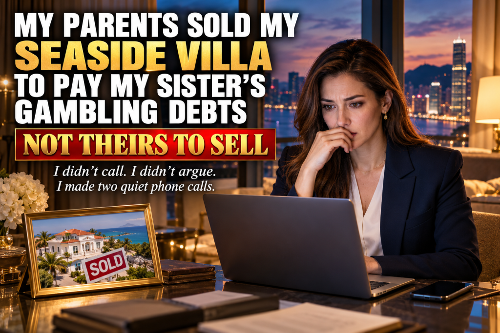 My Parents Emailed Me While I Was Overseas On Business With News So Shocking I Thought It Was A Joke, That They Had Sold My Seaside Villa To Pay Off My Sister's Gambling Debts, With No Apology And No Explanation, Only A Blunt Message Telling Me Not To Be Selfish, But The Villa Was Never Theirs, So I Did Not Call Or Argue, I Made Two Quiet Phone Calls
