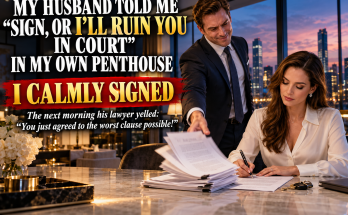 In My Own Penthouse, The One I Bought With My Own Money, My Husband Tossed A Stack Of Documents Onto The Table And Smirked, Either You Sign Or I Will Ruin You In Court, Everyone Expected Me To Break Down And Beg, But Instead I Calmly Signed Every Page, Handed Him The Keys And Walked Out, And The Next Morning His Lawyer Was Shouting At Him