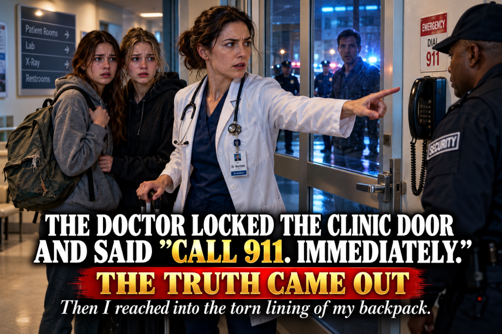 My Stepfather Treated My Twin Sister And Me With Cruelty For Years And My Mother Pretended Not To See, And One Night He Rushed Us To The ER And Called Us Attention-Seeking Girls, But Dr. Ruiz Locked The Clinic Door And Told Security To Call 911, And As The Officers Arrived I Reached Into The Torn Lining Of My Backpack For Something I Had Secretly Kept For Months
