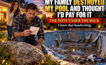 My Family Destroyed My Pool And Thought I Would Pay For It, When My Wife Sarah And I Returned From Yosemite Nearly Twenty-Eight Thousand Gallons Of Water Were Gone, The Liner Was Ripped From The Walls And The Vacuum Lay Shattered, And Under A Landscaping Rock I Found A Note In Her Brother Kevin's Handwriting Telling Me I Was Going To Regret Leaving