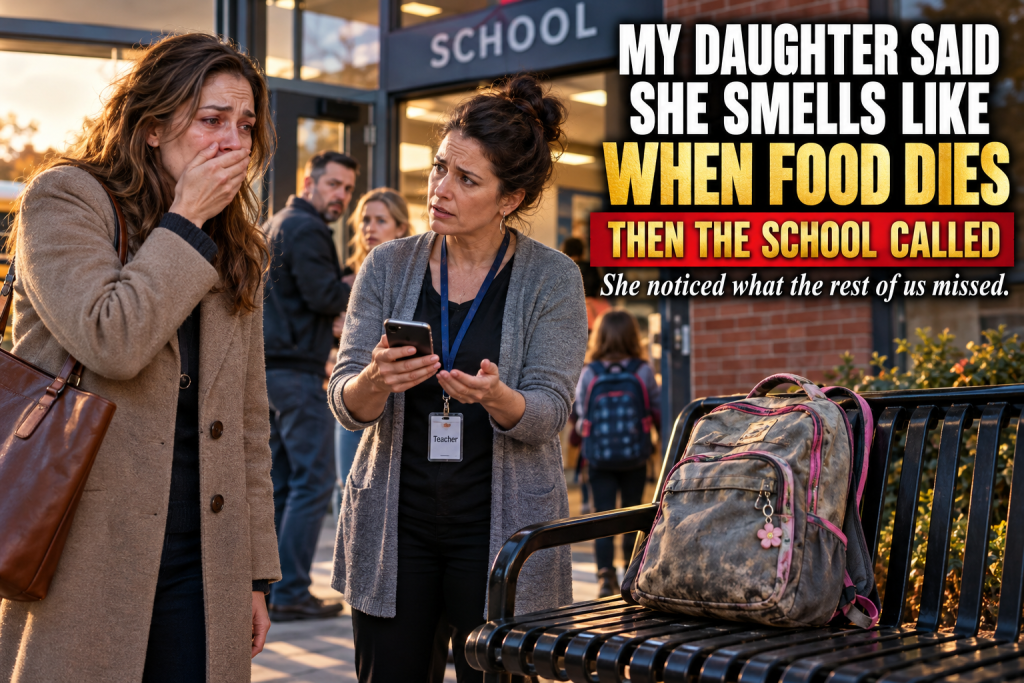 Mom, She Smells Like When Food Dies, My Eight-Year-Old Daughter Chloe Said In The Middle Of The Schoolyard And Everyone Went Silent, And When She Pointed At Sophie, A Skinny Girl In A Stained Sweater And Worn-Out Shoes, And Whispered That She Was Not Being Mean, The School Called That Afternoon And Ms. Henderson Said My Daughter Had Noticed Something The Rest Of Us Missed