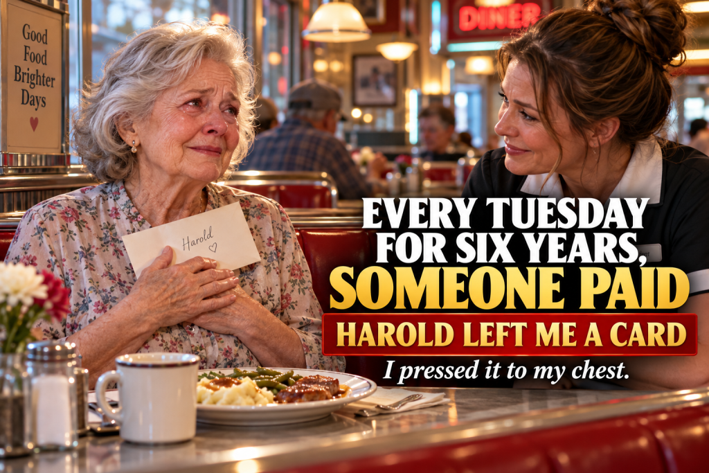 I Am Seventy Four And Have Eaten Lunch At The Same Family Restaurant Every Tuesday For Six Years Since My Husband Harold Died, And Last Tuesday The Manager Told Me My Tab Had Been Paid Every Single Week By Someone Anonymous Until My Waitress Handed Me An Envelope In Harold's Handwriting