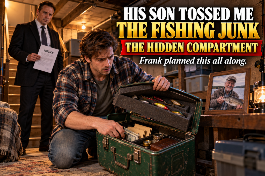 For Nine Years I Rented A Basement Apartment From An Old Man Named Frank, And When His Only Son Handed Me A Thirty Day Eviction Notice And Tossed Me An Old Tackle Box Saying Keep The Fishing Junk, A Year Later I Opened It And Found A Hidden Compartment Proving Frank Planned Everything