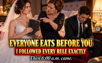 On Our Wedding Day My Mother In Law Set A Black Notebook On Our Bed And Said In This Family Everyone Eats Before You, And While My Husband Stared At The Floor I Smiled And Promised To Follow Every Rule Exactly, Because At Six The Next Morning She Would Learn A Lesson She Never Expected