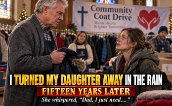 When My Daughter Rachel Told Me She Was Pregnant At Twenty, I Handed Her A Bus Ticket And A Hundred Dollars And Told Her To Figure It Out Alone, And Fifteen Years Later At A Church Winter Coat Drive She Stepped Out Of The Line And Whispered Three Words That Brought Me To My Knees