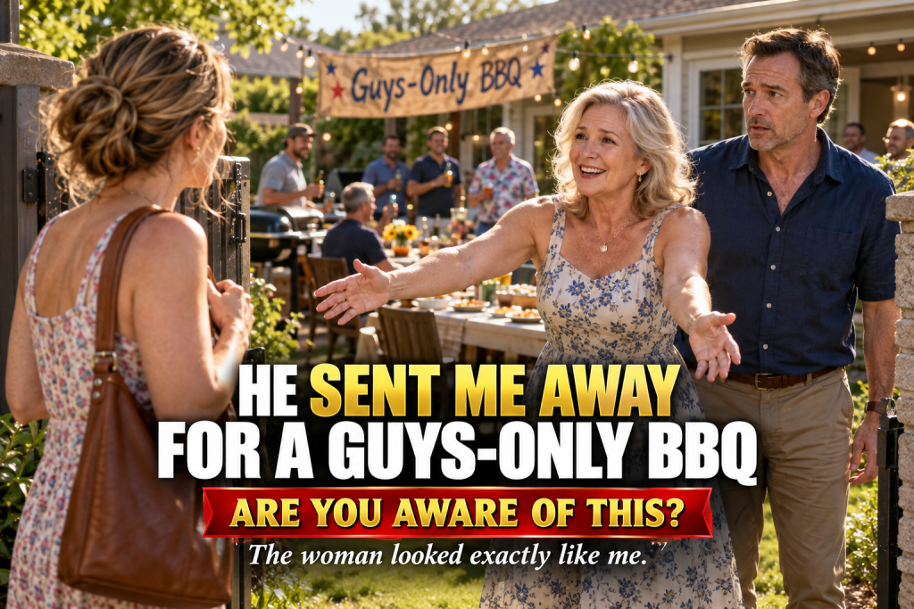 Every Labor Day My Husband And I Host The Whole Neighborhood, But This Year He Asked For A Guys-Only Afternoon And Sent Me To My Sister's, And Two Hours Later My Neighbor Texted A Photo Of My Backyard With Forty Strangers, A Banner With My Name, And An Older Woman Who Looked Exactly Like Me