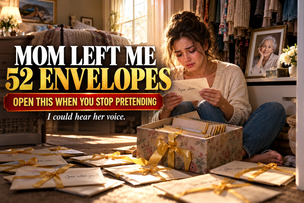 After Mom Died I Could Not Open Her Closet For Eight Months, But When I Finally Did, I Found A Shoebox Tied With Yellow Ribbon Holding Fifty-Two Sealed Sunday Envelopes, And The First One Said Open This When You Stop Pretending You're Fine, So I Sat Down On Her Floor And Heard Her Voice