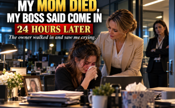 Less Than Twenty-Four Hours After My Mother Died, My Manager Called Not To Comfort Me But To Warn Me That If I Didn't Come In The Next Day I Should Consider Myself Fired, So I Went In Anyway And Was Crying Quietly At My Desk When The Company Owner Walked In What She Did Next Cost My Manager His Job And Changed How Our Whole Company Treats Grief