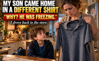 My Eight-Year-Old Son Walked Through The Front Door Wearing A Shirt That Wasn't His, And When I Lectured Him About Giving Away Things We Paid For, He Looked At Me, Completely Puzzled, And Asked, Why? He Was Freezing — His Words Changed My Whole Night, And Later I Drove Back To The Store And Learned What Real Generosity Looks Like