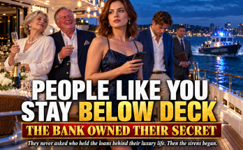 I Never Told My Boyfriend's Wealthy Parents That I Controlled The Bank Holding Their Yacht Debt, And When Eleanor Poured A Drink Over Me At Their Private Yacht Party And Told Me To Stay Below Deck, One Legal Officer And A Folder Of Foreclosure Papers Changed Everything About Our Future Together