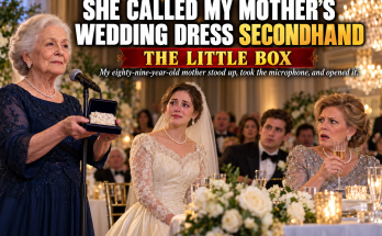 My Daughter Got Married In June Wearing My Mother's Nineteen Fifty Four Ivory Wedding Dress, And When The Groom's Mother Called It A Secondhand Dress Loudly Enough For The Whole Reception In Franklin To Hear, My Eighty Nine Year Old Mother Quietly Borrowed The Microphone And Opened A Small Flat Box From Her Handbag Before Everyone