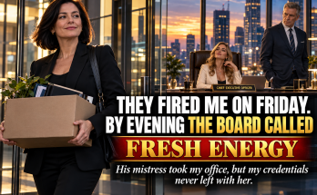 They Let Me Go On A Friday After My Boss Said The Company Needed Fresh Energy, And By Monday His Mistress Had My Office, My Title, And My Parking Space, But When The Client Files Vanished And The Board Called Me Directly By Evening, I Learned Exactly What Kind Of Energy Really Keeps A Company Alive And Who Truly Owned It