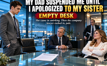 My Dad Suspended Me Until I Apologized To My Sister, So I Said Alright And Walked Away, And The Next Morning She Arrived Smirking To Find My Empty Desk And Resignation Letter, Until The Company Lawyer Rushed In Pale And Asked Me To Tell Him I Had Not Posted What Our Logistics Firm Had Been Hiding About Her