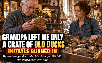 My Grandfather Divided Everything Before He Passed, Leaving The Lake Cabin To My Brother, Ninety Thousand Dollars To My Sister, And Only A Wooden Crate Of Old Duck Decoys To Me, But When My Car Broke Down And I Carried One To An Antiques Shop On Route Six, The Owner Went Completely Still And Asked Who Carved It