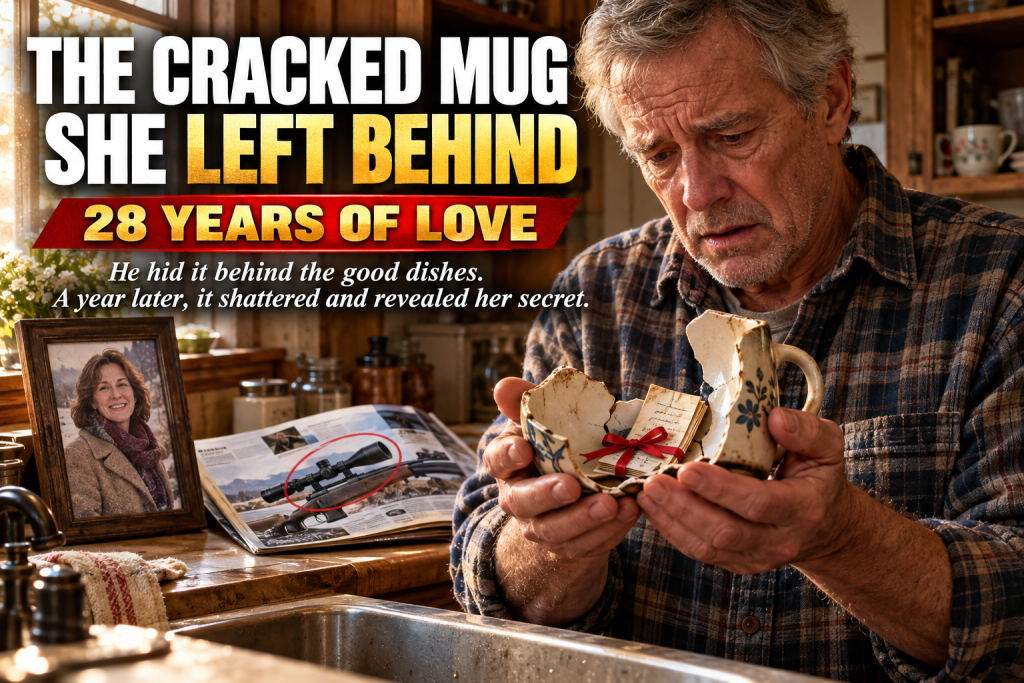 For Our Twenty Eighth Anniversary I Bought My Wife The Winter Coat She Wanted For Years And She Gave Me A Fifty Cent Cracked Coffee Mug From A Yard Sale, And When It Broke In The Sink Almost A Year After She Died, I Found What Carol Had Hidden Inside And Finally Understood