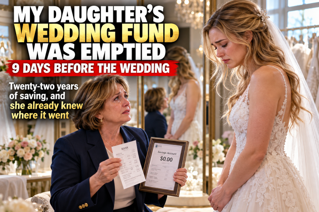 For 22 Years I Put $100 a Month Into a Savings Account Labeled Kelsey's Wedding, but Nine Days Before She Walked Down the Aisle the Bank Showed a Balance of $14.62, and the Person Who Emptied It Was Someone I Trusted Completely, While My Daughter Quietly Admitted She Already Knew the Truth