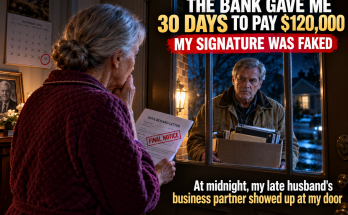 The Letter From the Bank Came Six Weeks After My Husband Roy's Funeral and Gave Me 30 Days to Pay $120,000 on a Business Loan Guarantee I Never Signed, Dated the Week I Was in Another State at My Sister's Hospital Bed, and at Midnight His Business Partner of 19 Years Arrived With a Box of Files